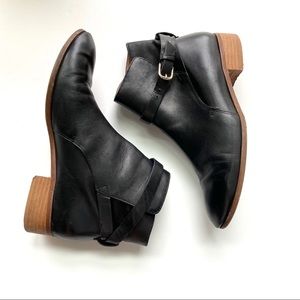 & Other Stories Leather Buckled Ankle Booties